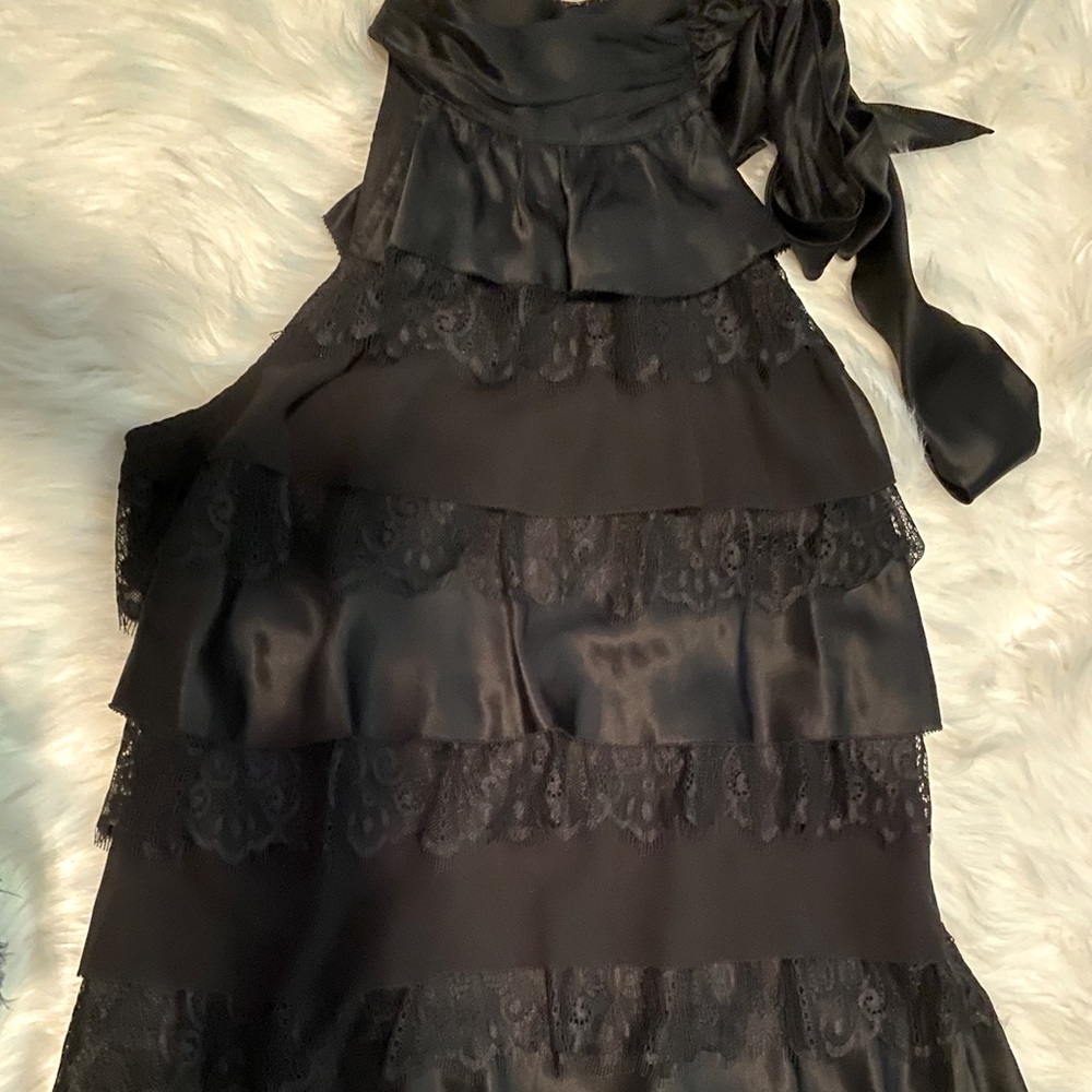 White House Black Market- Silk & Lace Halter